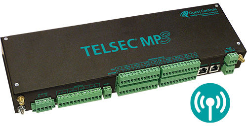 The TELSEC MP3 is designed to address the monitoring and alarming requirements of critical infrastructure equipment. The cellular modem provides remote access to sites that do not have network connectivity.